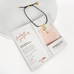 Key String Bracelet (Black) - Gold